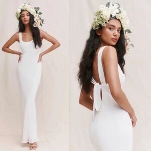 Reformation Barletta dress ivory